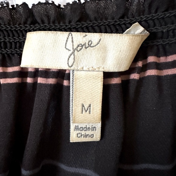 Off the shoulder silk striped top - Picture 9 of 10